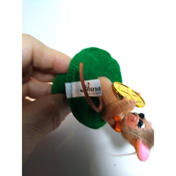 ANNALEE Irish St Patrick's Day Little Mouse Inside Hat Vintage 3.5" Kitsch - Picture 5 of 7